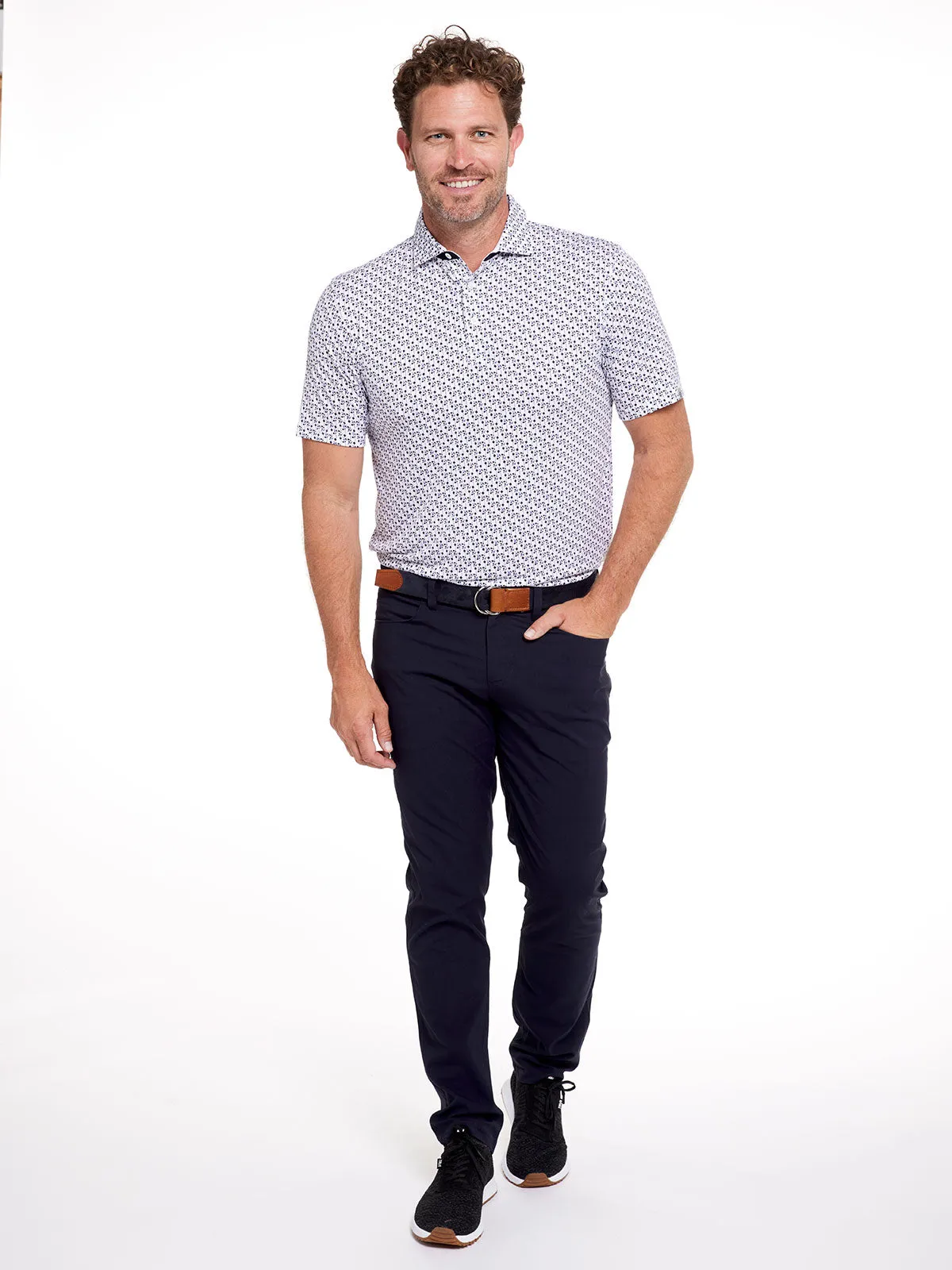 Cloud Lightweight Polo - Petals Print