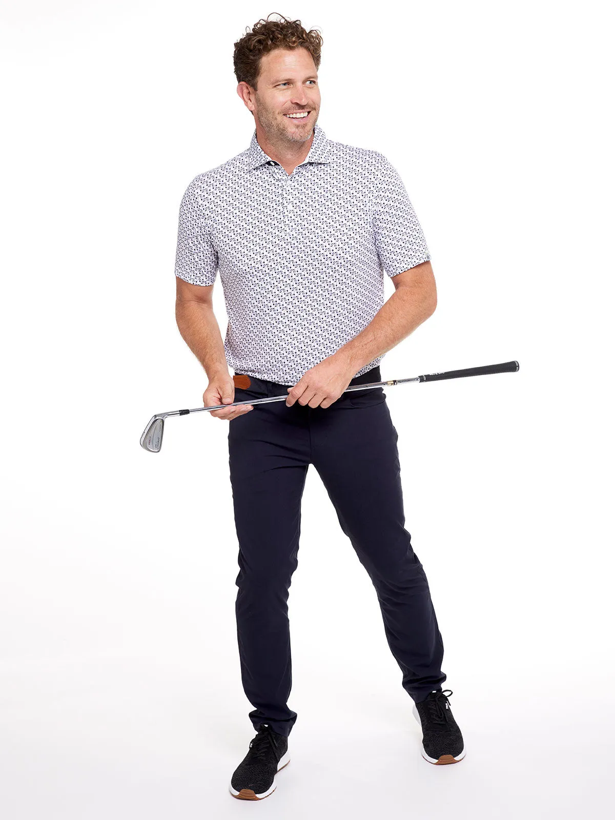 Cloud Lightweight Polo - Petals Print