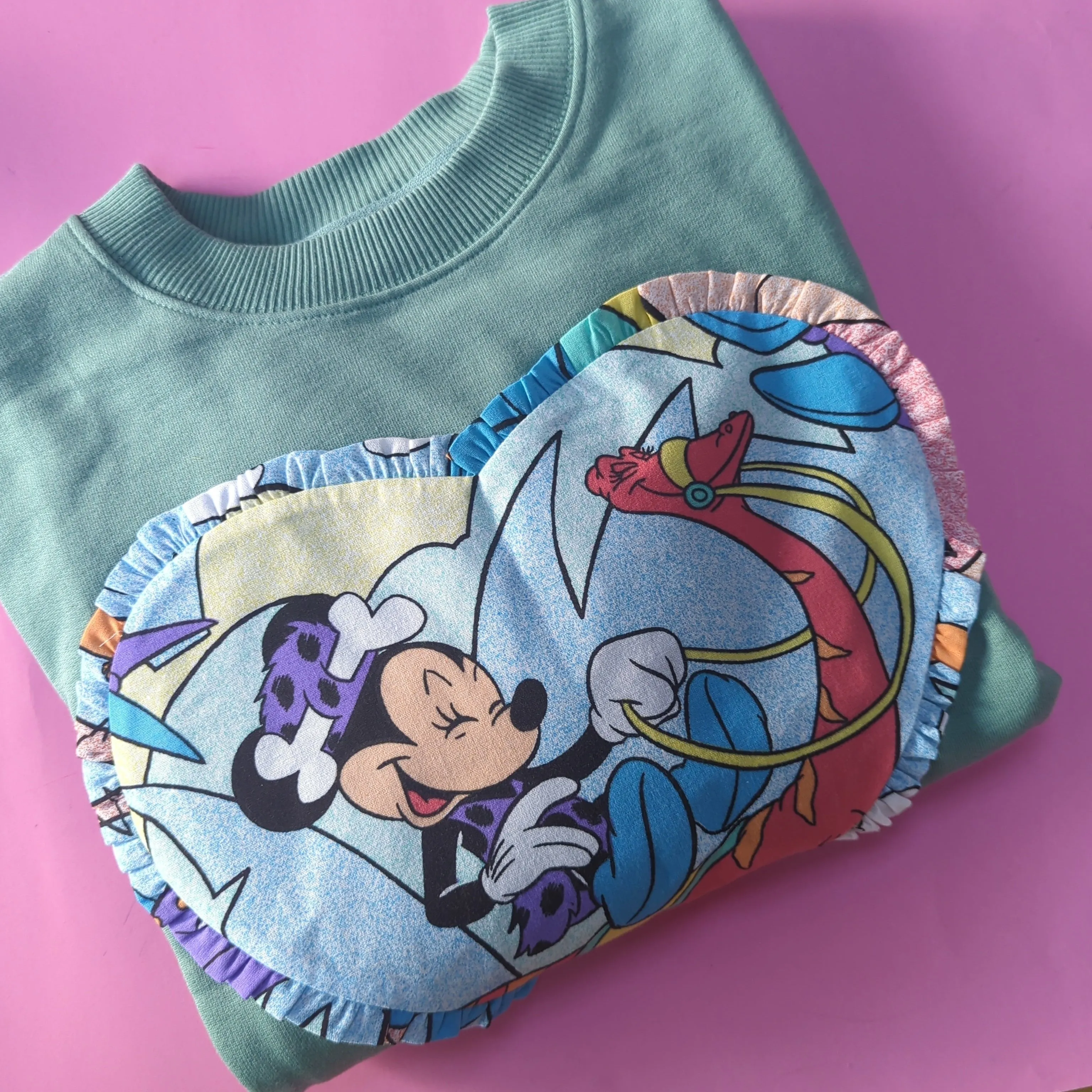 Custom Reworked Heart Duvet Jumper In This Fabric