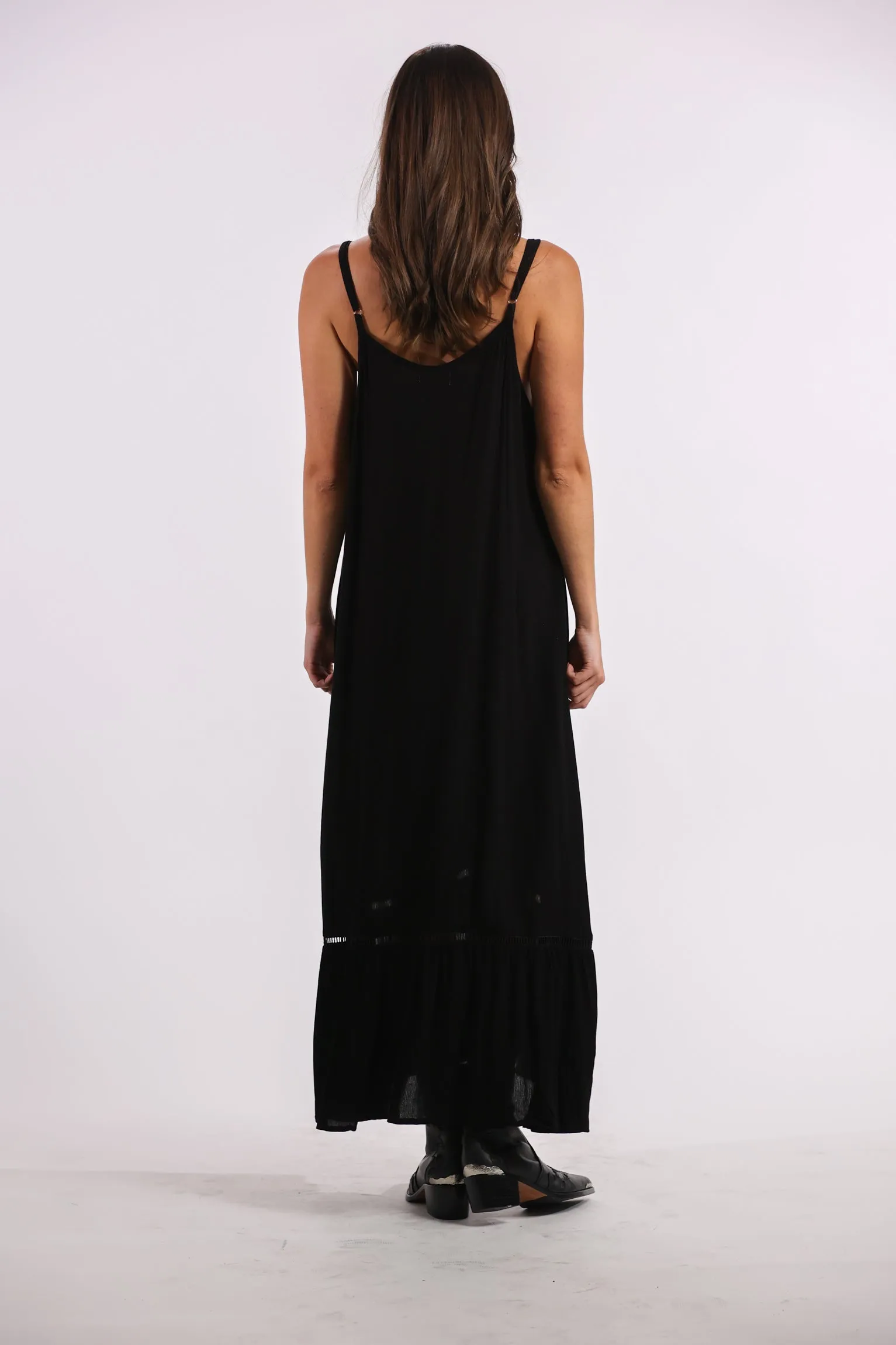 Day Tripper Slip Dress in Onyx