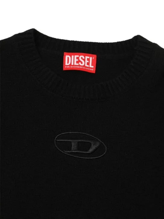 Diesel Kids   Wool blend knit sweater w/logo 