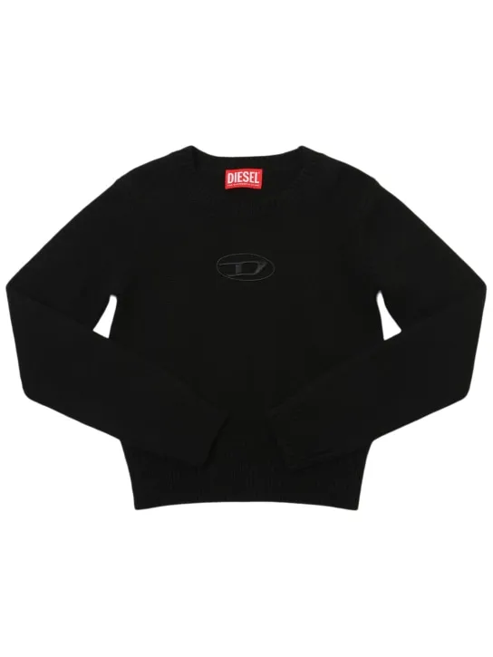 Diesel Kids   Wool blend knit sweater w/logo 
