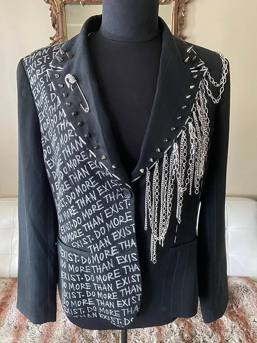 DO MORE THAN EXIST, Size 12 Womens Suit Jacket with Chains