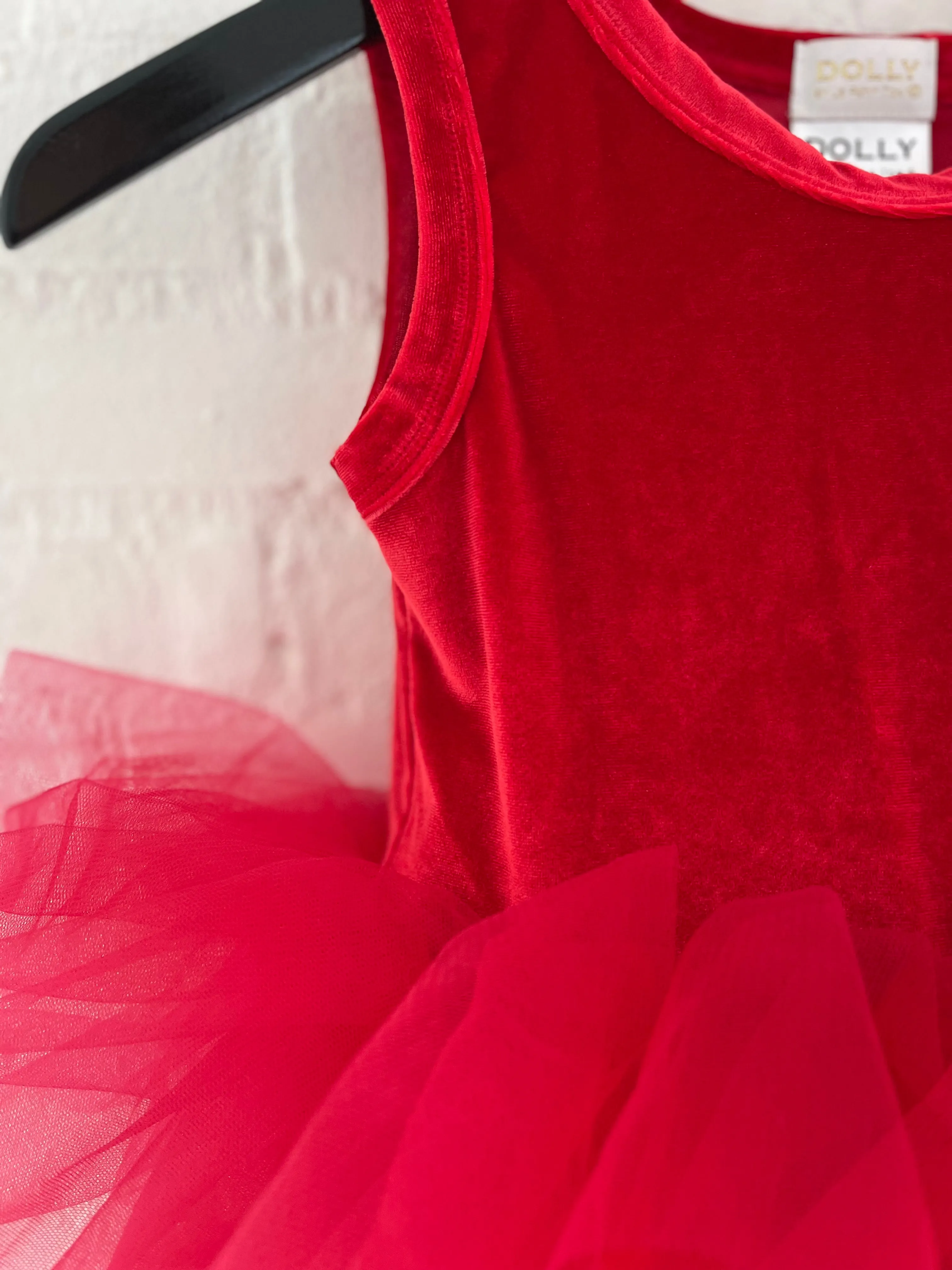 DOLLY TIMELESS VELVET TUTU DRESS red