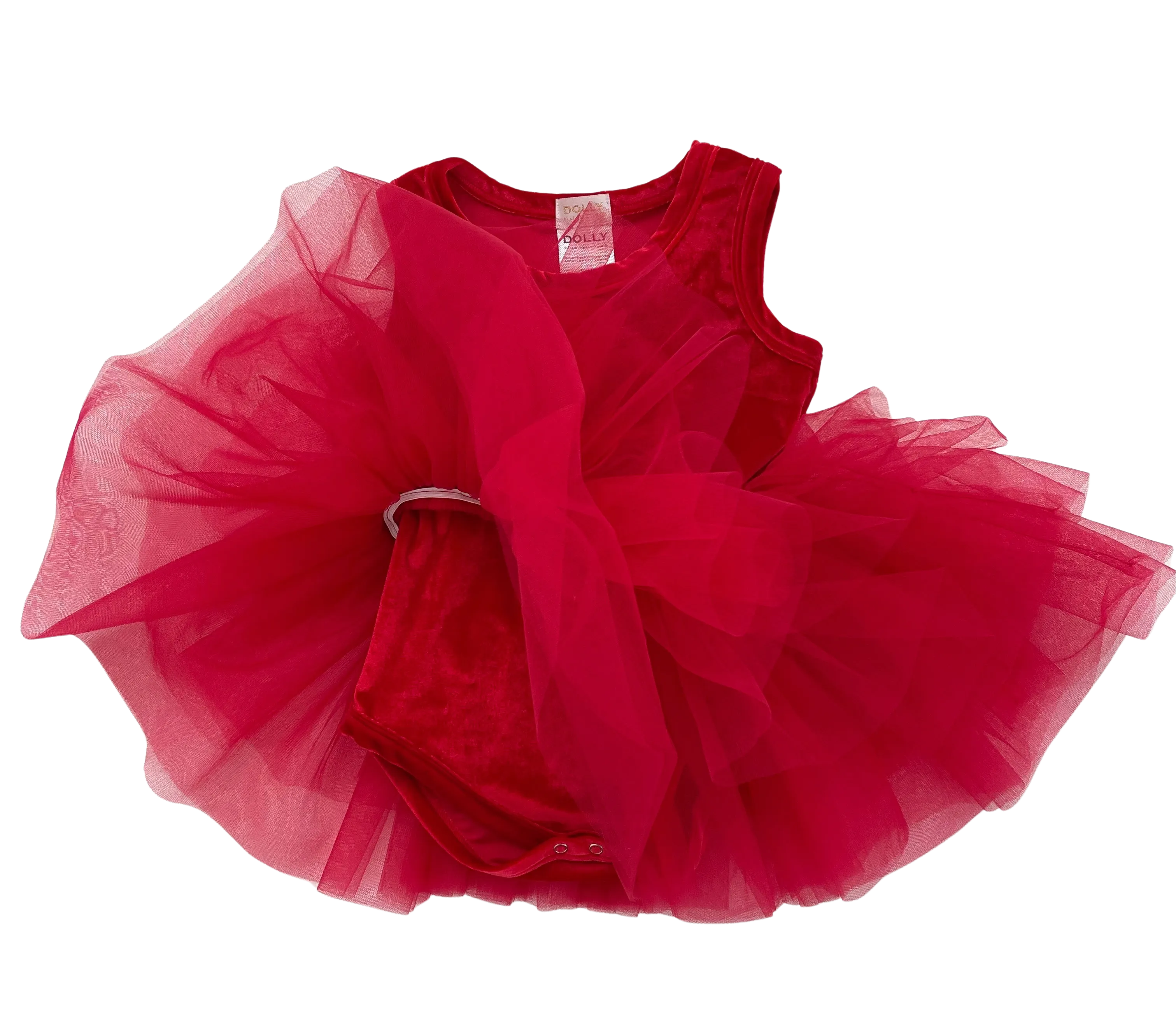 DOLLY TIMELESS VELVET TUTU DRESS red