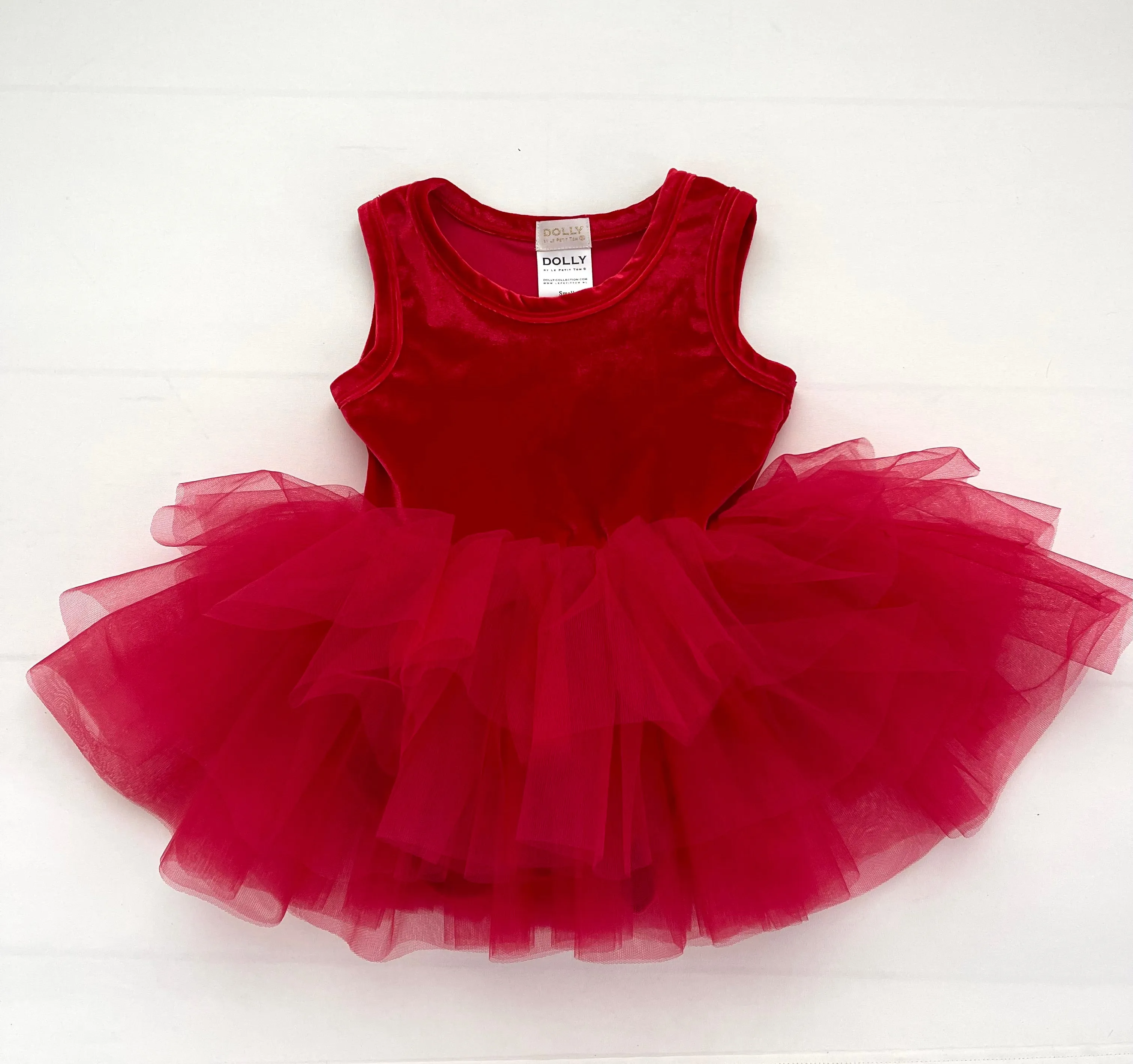 DOLLY TIMELESS VELVET TUTU DRESS red