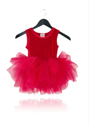 DOLLY TIMELESS VELVET TUTU DRESS red