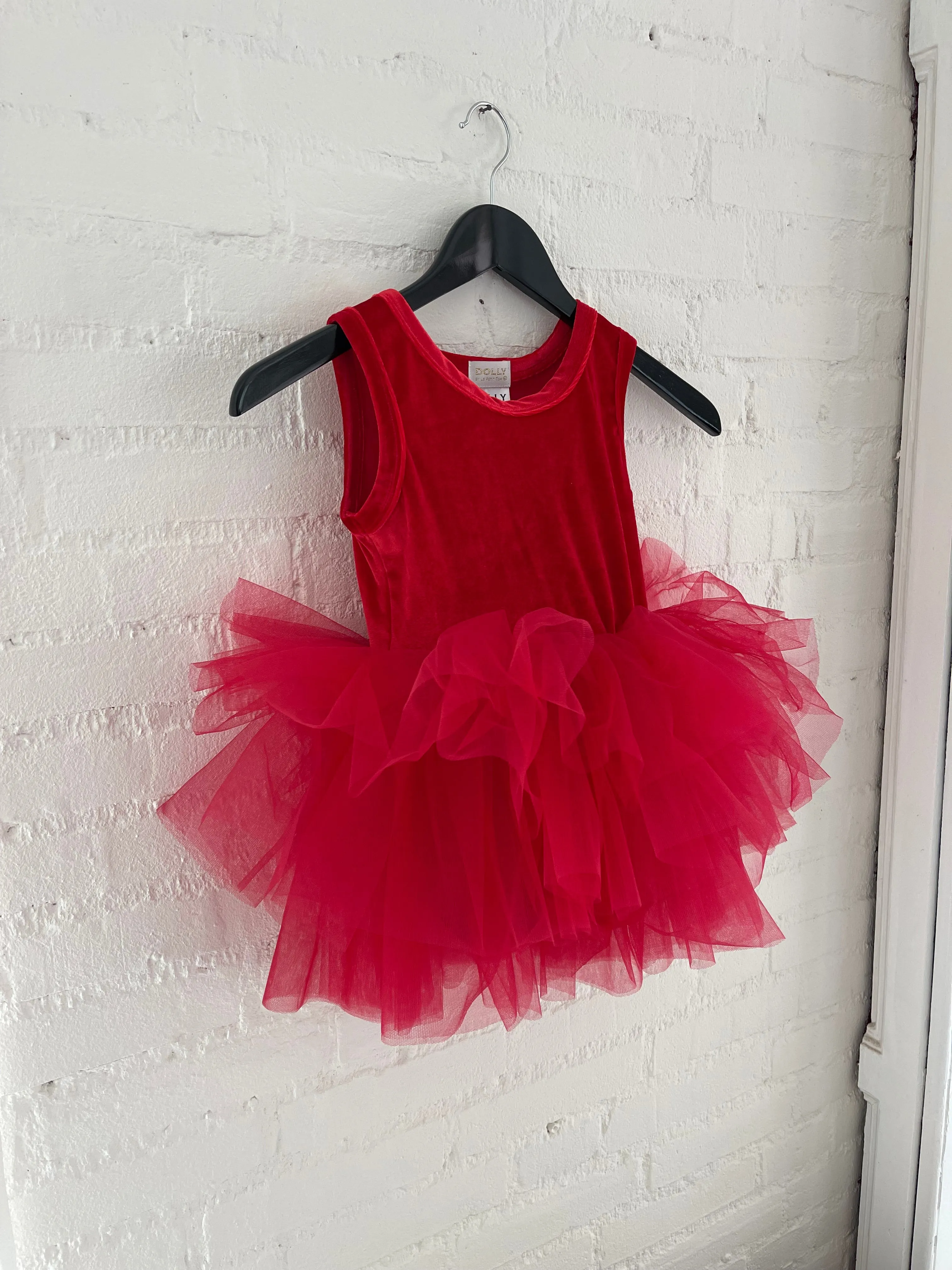 DOLLY TIMELESS VELVET TUTU DRESS red