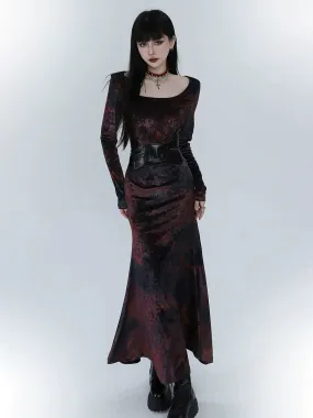 Dress Mode Girl Fishtail Ghost Dark Velvet