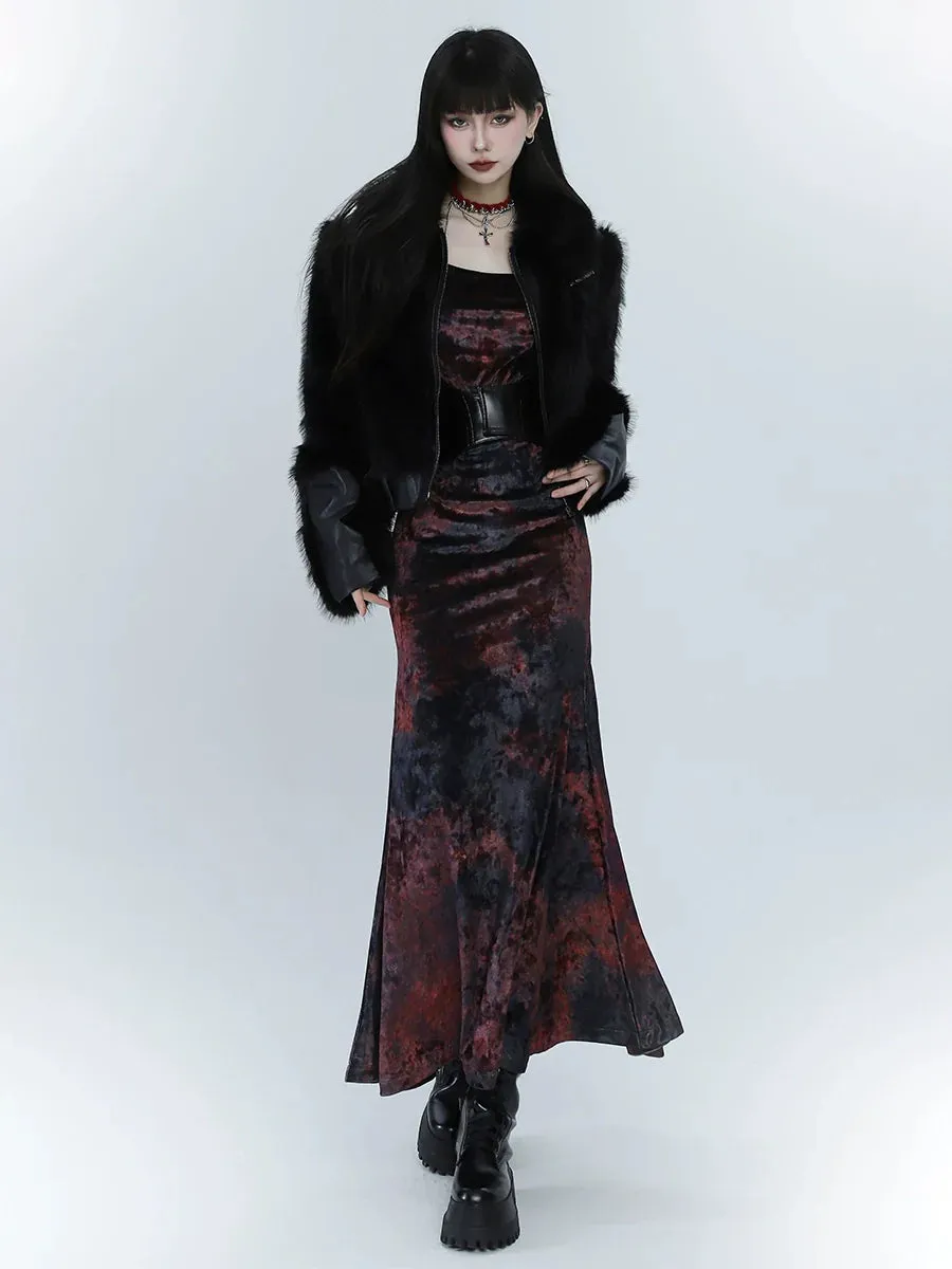Dress Mode Girl Fishtail Ghost Dark Velvet
