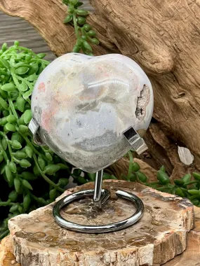 Druzy Ocean Jasper Heart