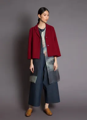 Earth 3/4 Sleeve Cropped Blazer - Tomato Sesame