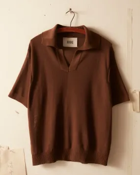 Edge Stripe Polo - Brown