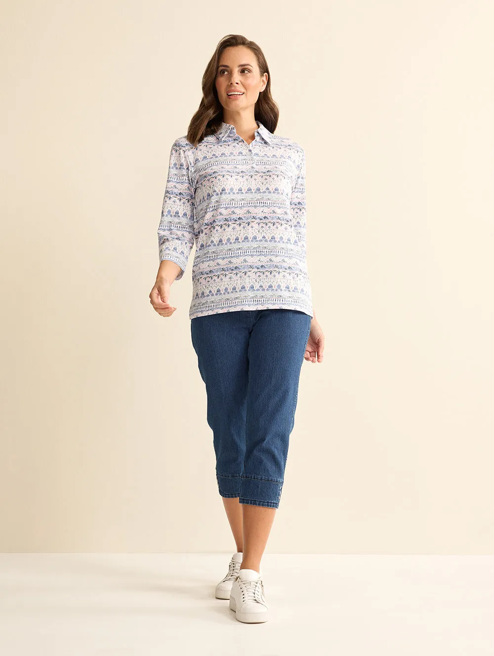 Elenor 3/4 Sleeve Polo