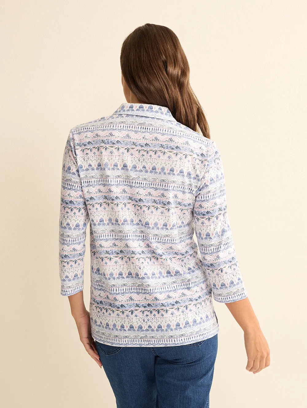 Elenor 3/4 Sleeve Polo