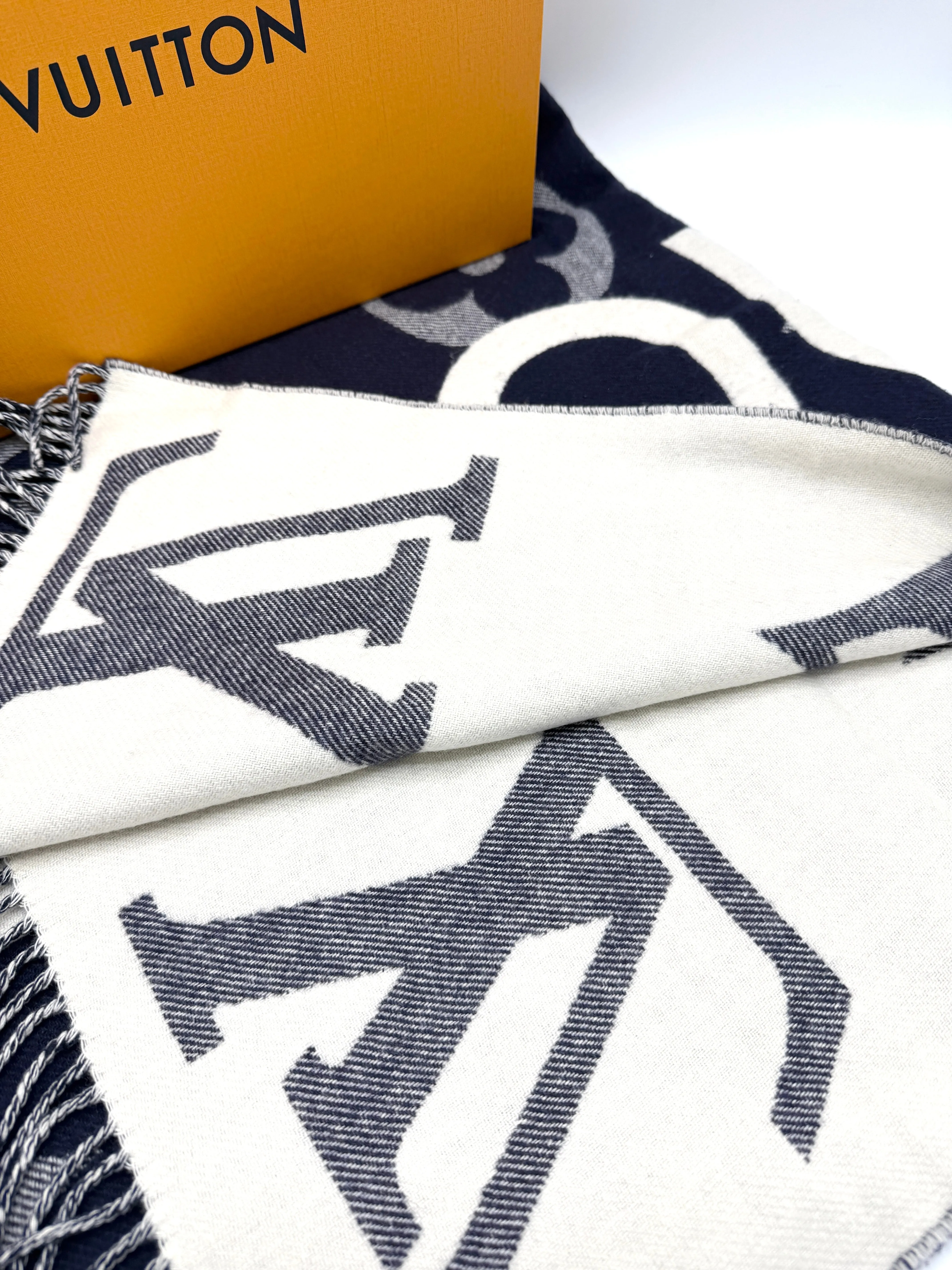 Escharpe Cashmere Blue/Creme Scarf