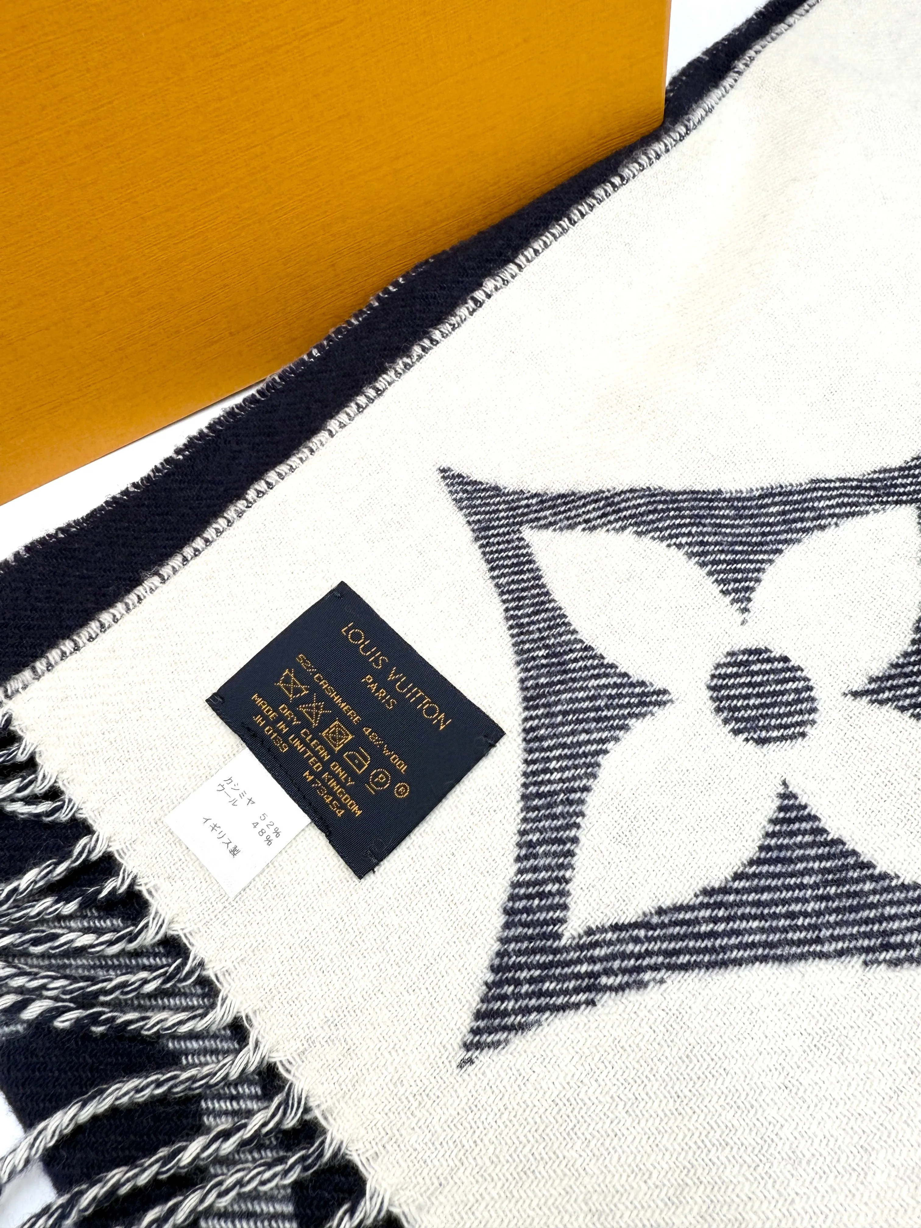 Escharpe Cashmere Blue/Creme Scarf
