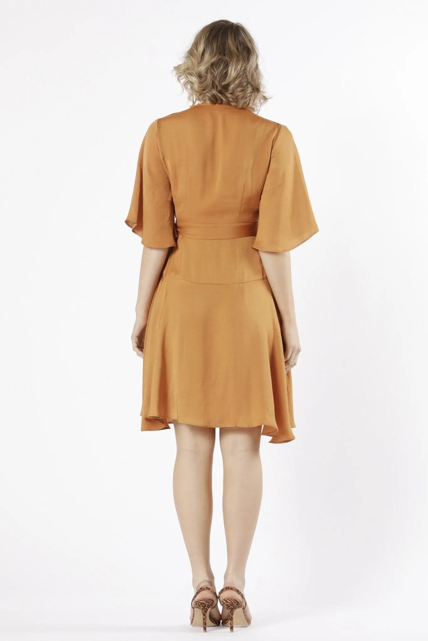 Fate   Becker Mariella Wrap Dress in Apricot