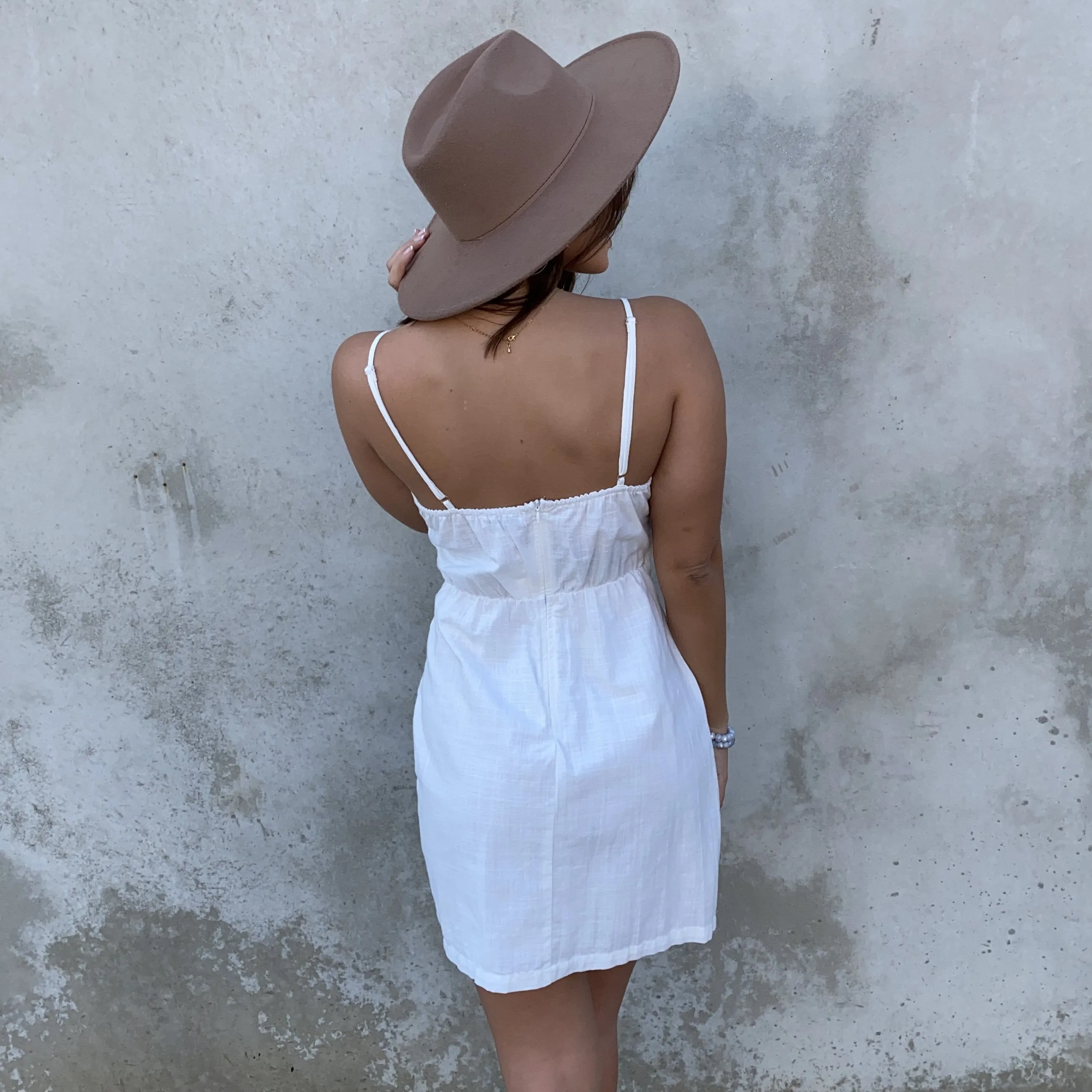 Feel The Sunshine Linen Dress in Ivory
