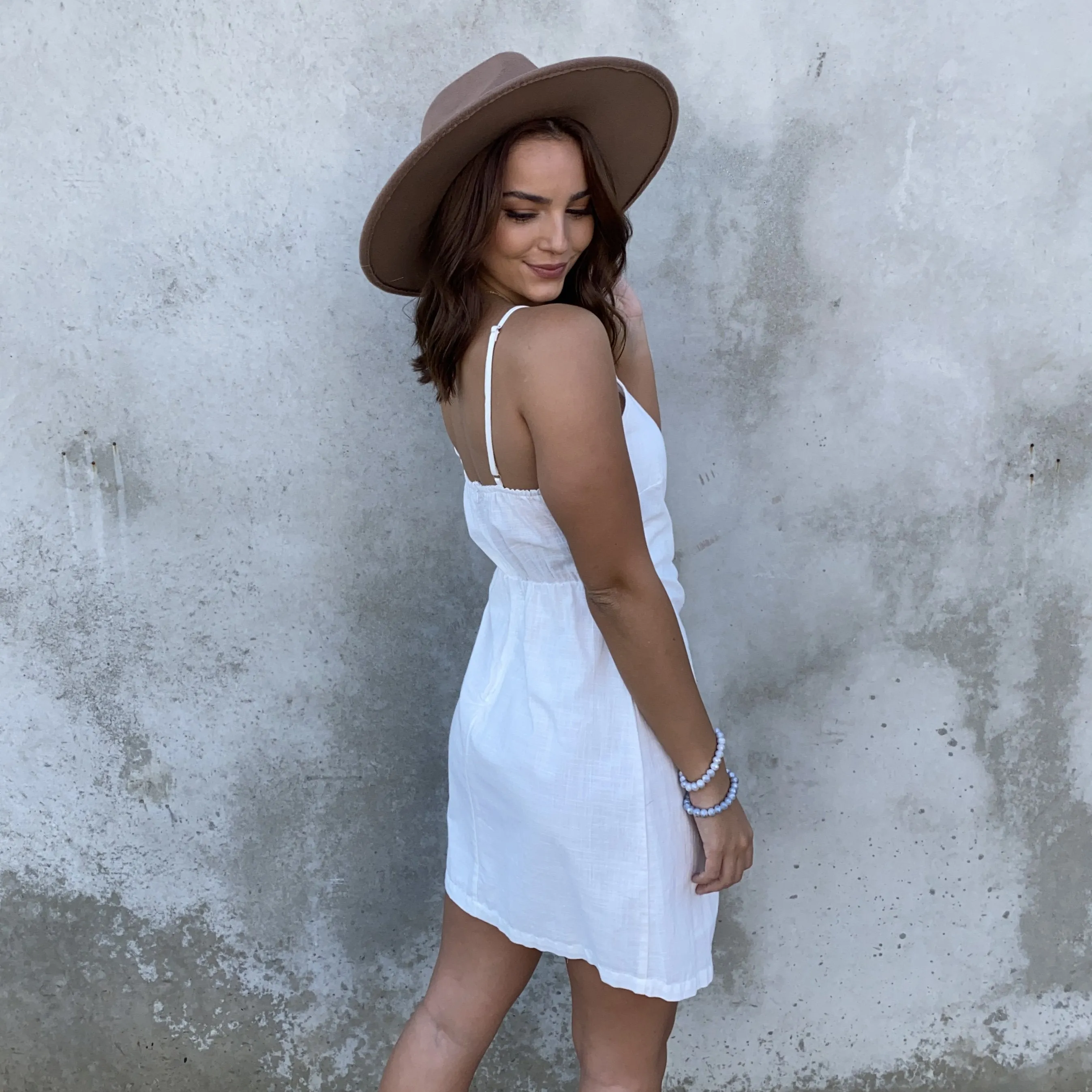 Feel The Sunshine Linen Dress in Ivory