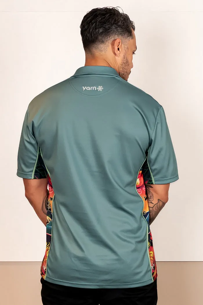 Fire Spirit People NAIDOC 2024 Eucalyptus Bamboo (Simpson) Unisex Polo Shirt
