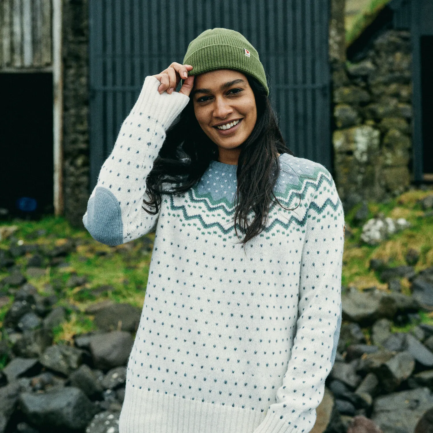 Fjällräven Women&#x27;s Övik Knit Sweater Glacier Green | Buy Fjällräven Women&#x27;s Övik Knit Sweater Glacier Green here | Outnorth