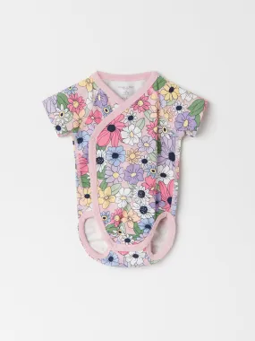 Floral Wraparound Babygrow