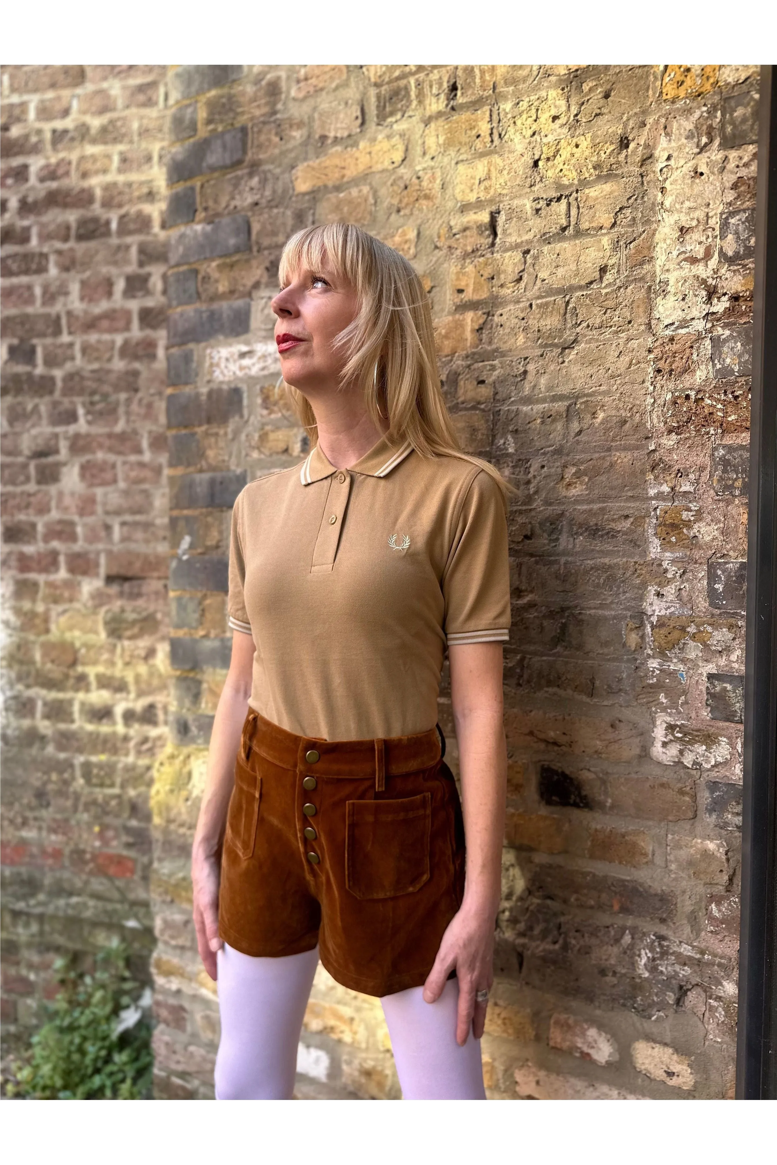 Fred Perry - Women’s G3600 Twin Tipped Warm Stone/ Oatmeal  - Polo