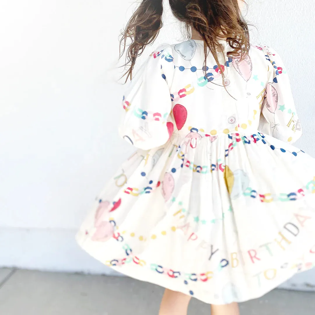 Girls Brooke Dress - Birthday Garland