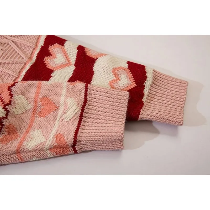 Harajuku Pullover Vivid Heart Sweater - Express Your Sweet Side