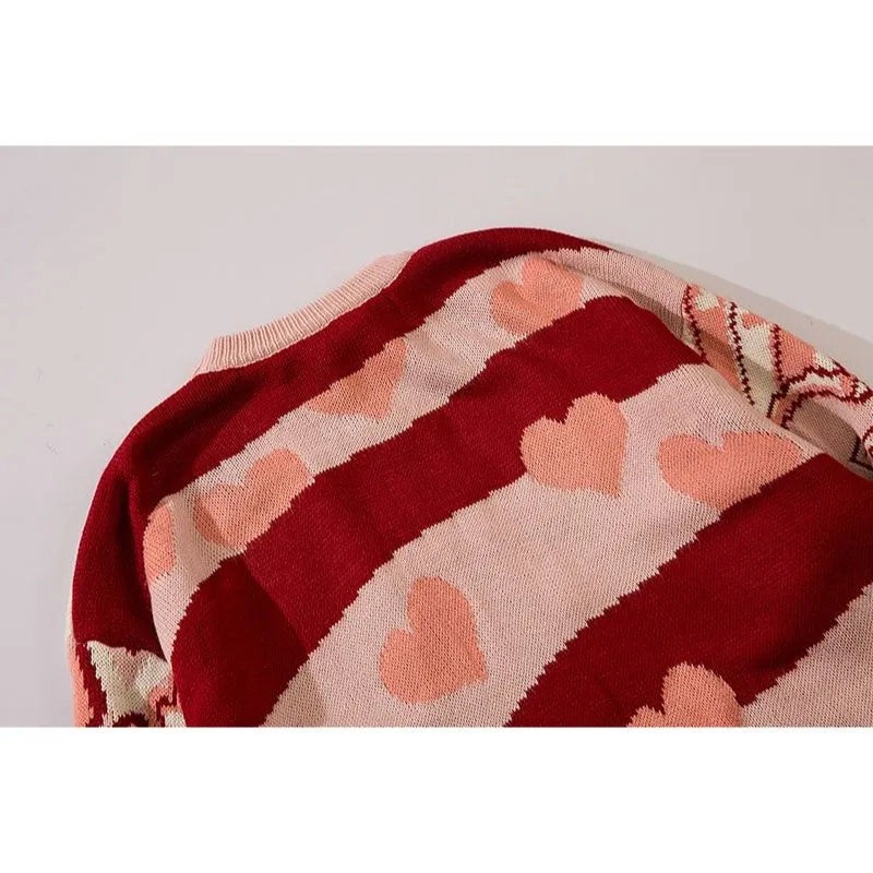 Harajuku Pullover Vivid Heart Sweater - Express Your Sweet Side