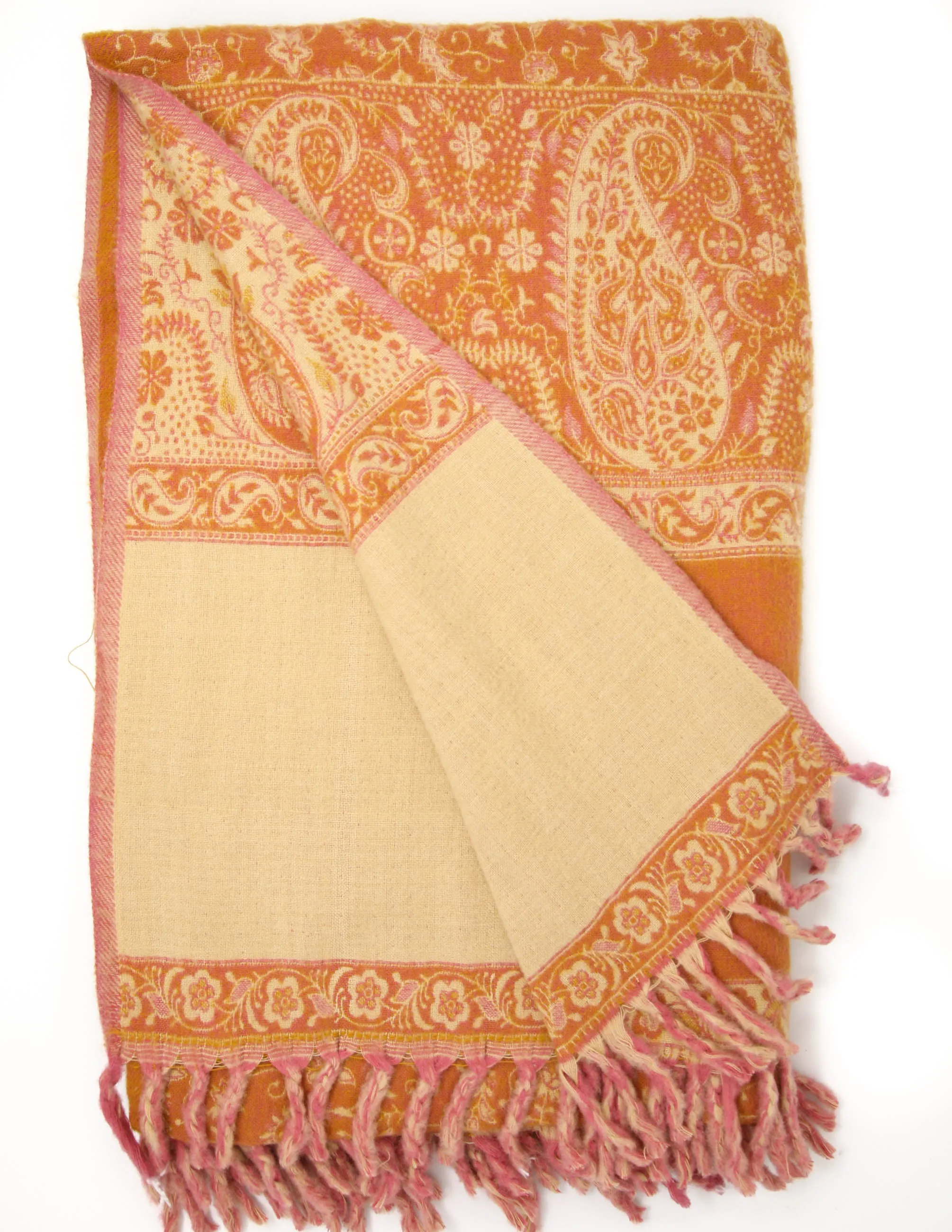 Hera Orange Tibet Shawl