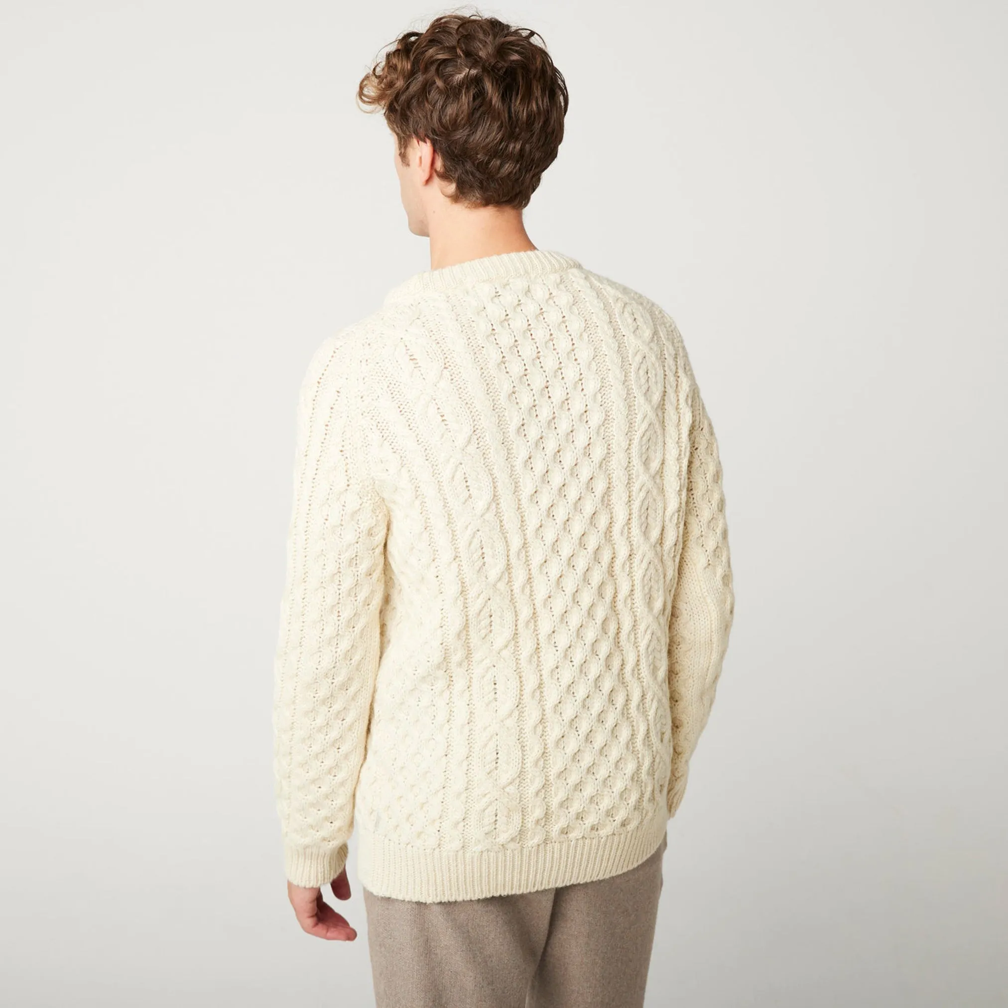 Hudson Aran Jumper in Ecru