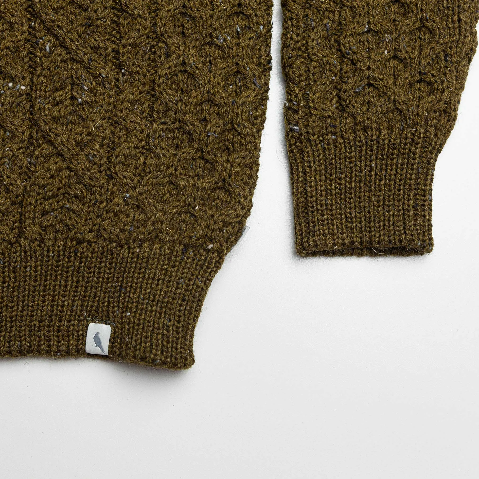 Hudson Aran Jumper in Khaki