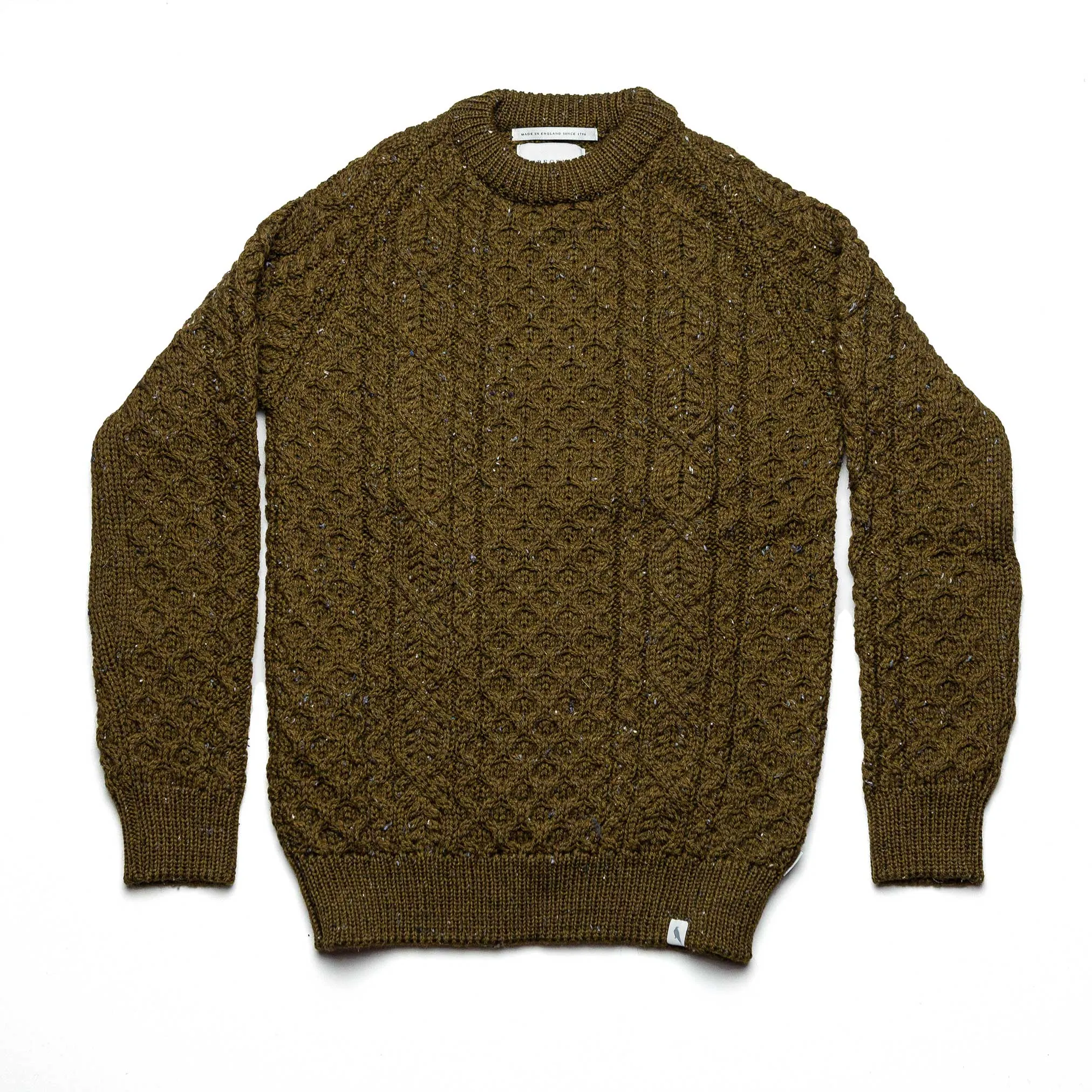 Hudson Aran Jumper in Khaki
