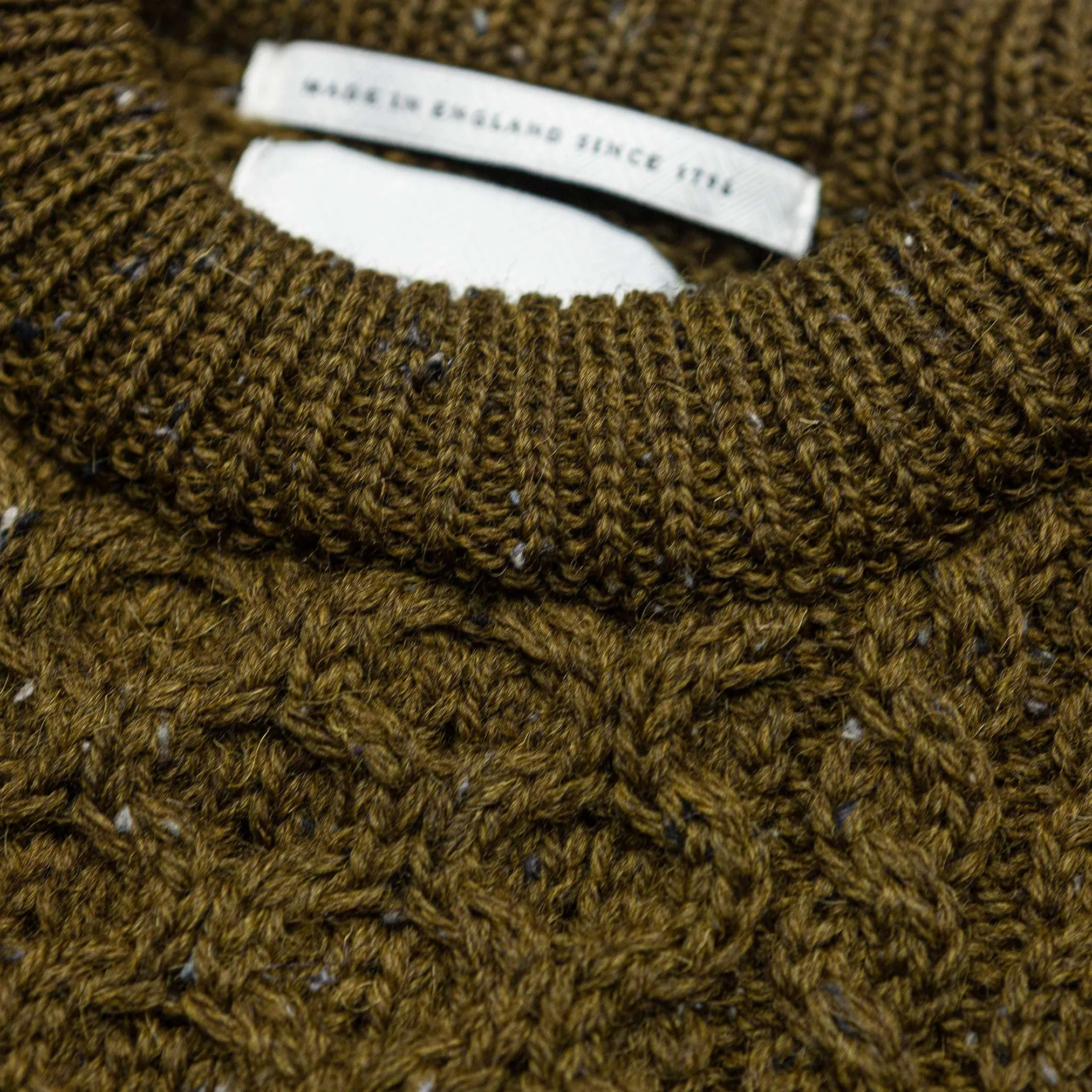 Hudson Aran Jumper in Khaki