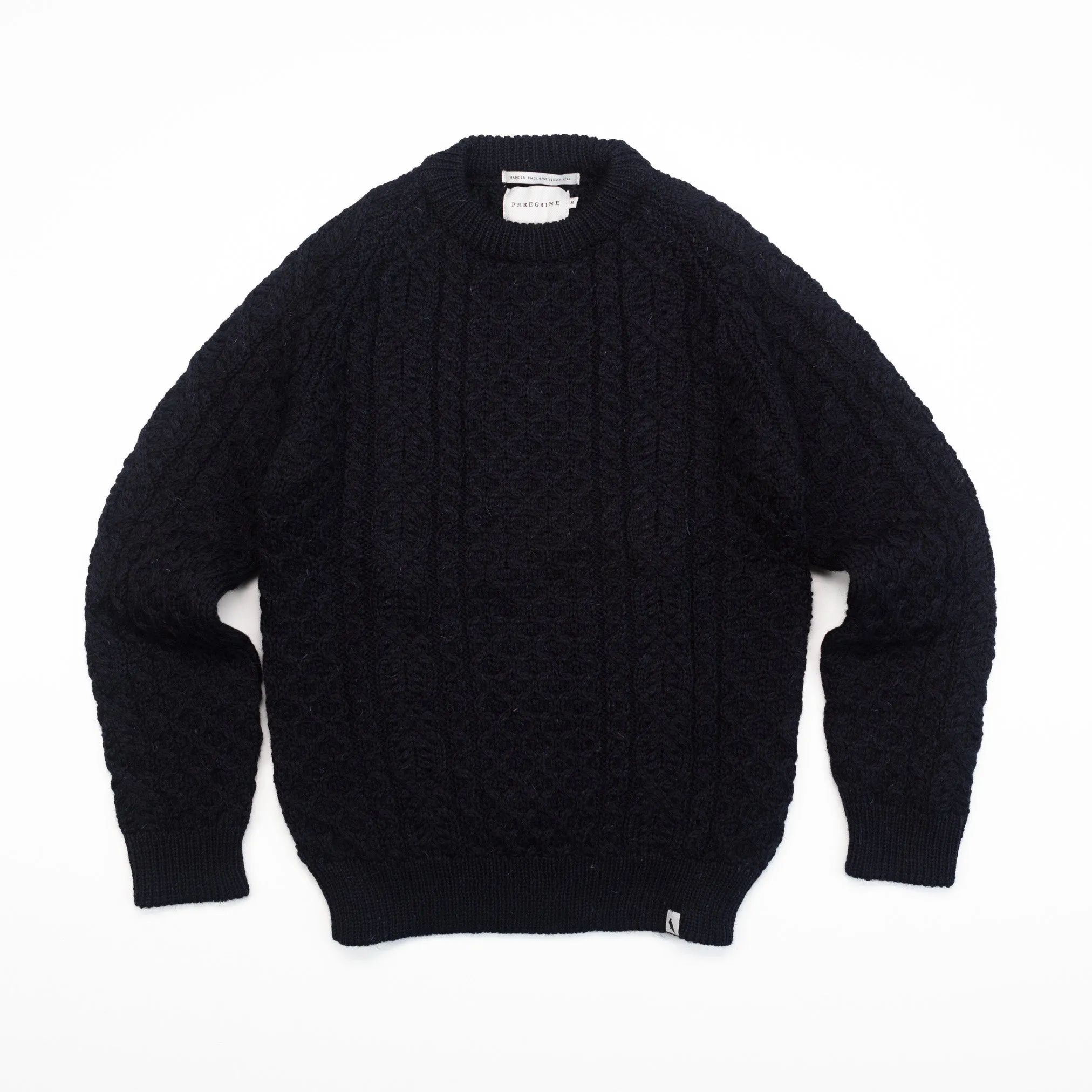 Hudson Aran Jumper in Navy