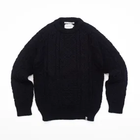 Hudson Aran Jumper in Navy