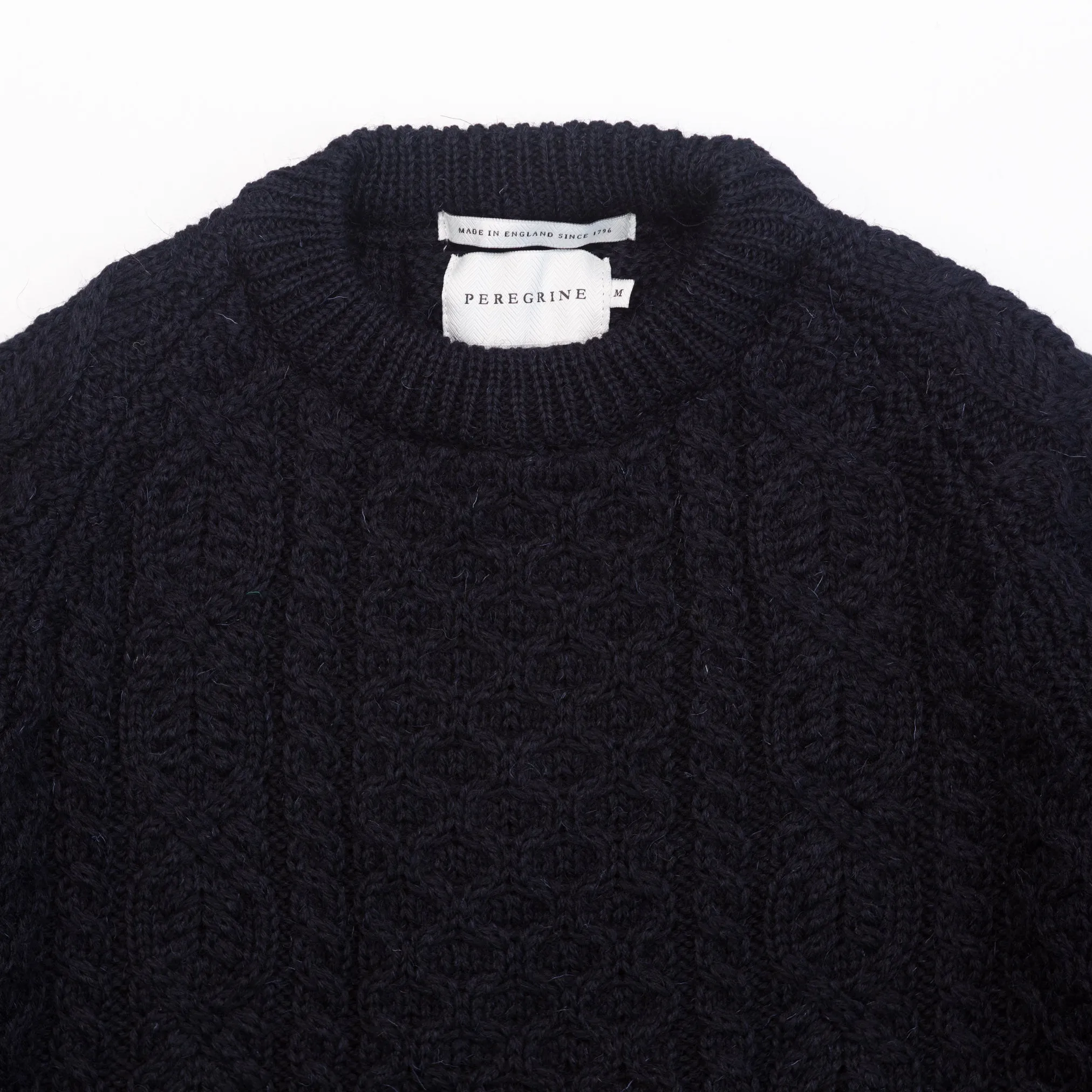 Hudson Aran Jumper in Navy