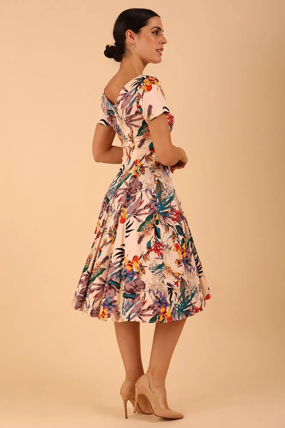Iris Print Dress