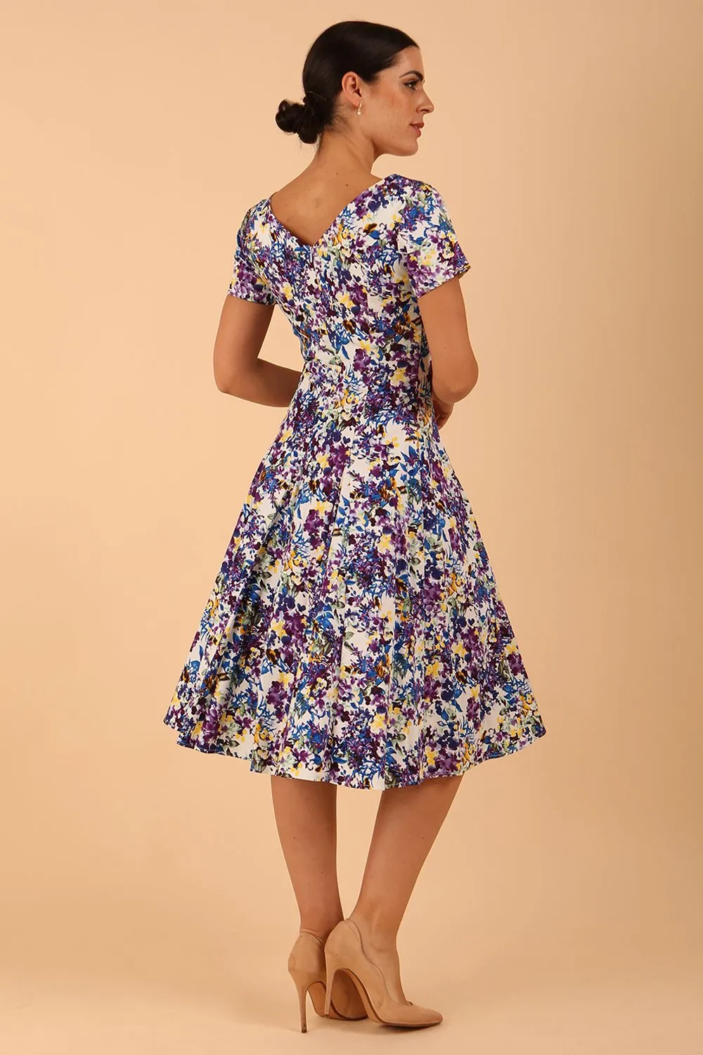 Iris Print Dress
