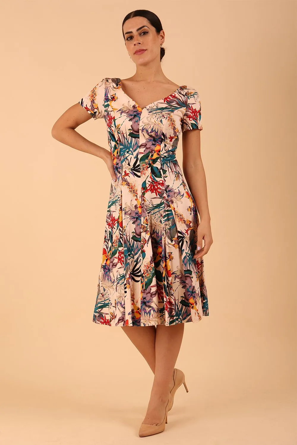 Iris Print Dress