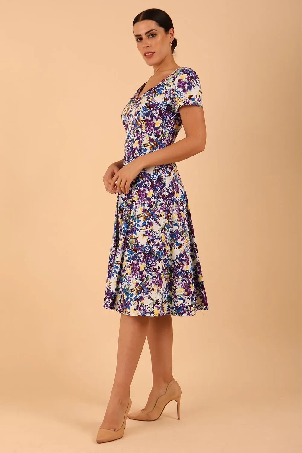 Iris Print Dress