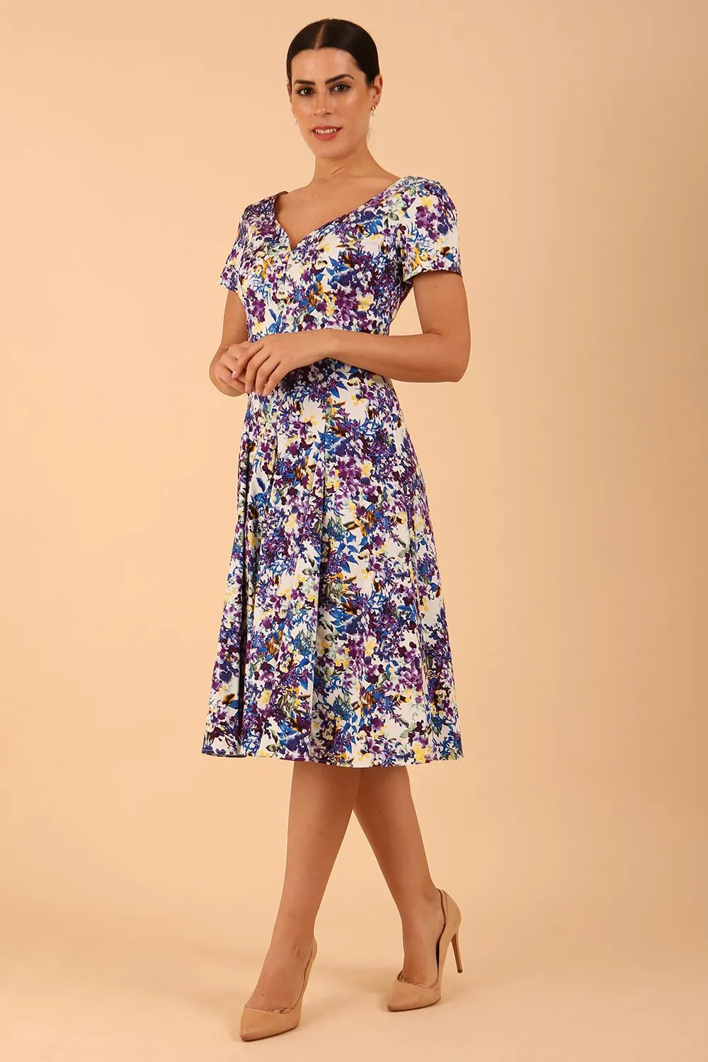 Iris Print Dress