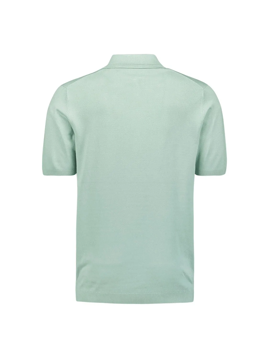 Knitted short sleeved polo viscose mix | Mint