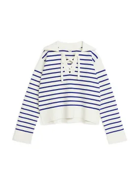 Lace blue and white jumper