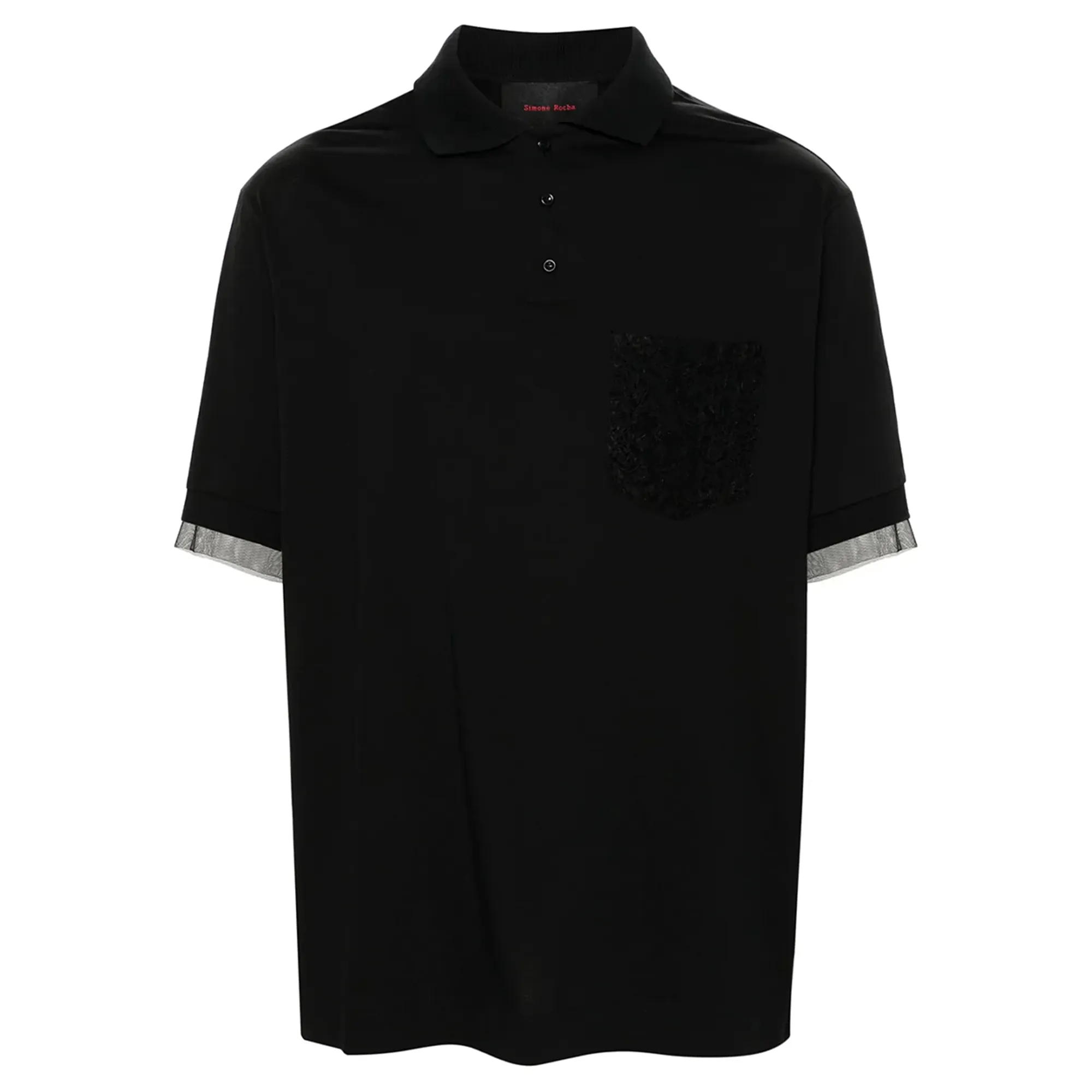 Lace Pocket Polo Shirt