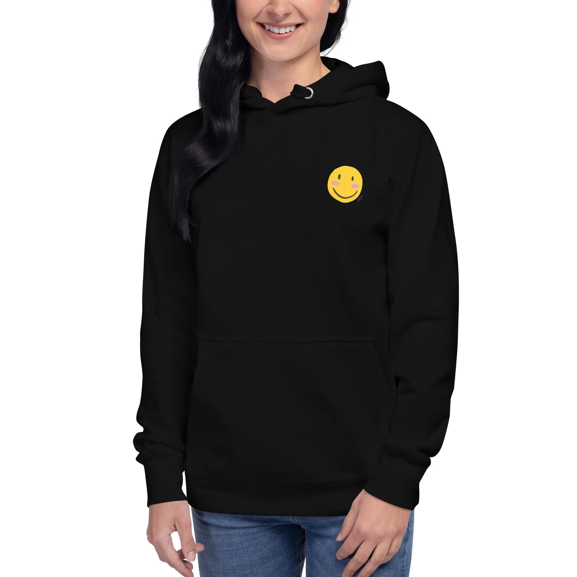 Laugh. Dance. Smile Hoodie- Black