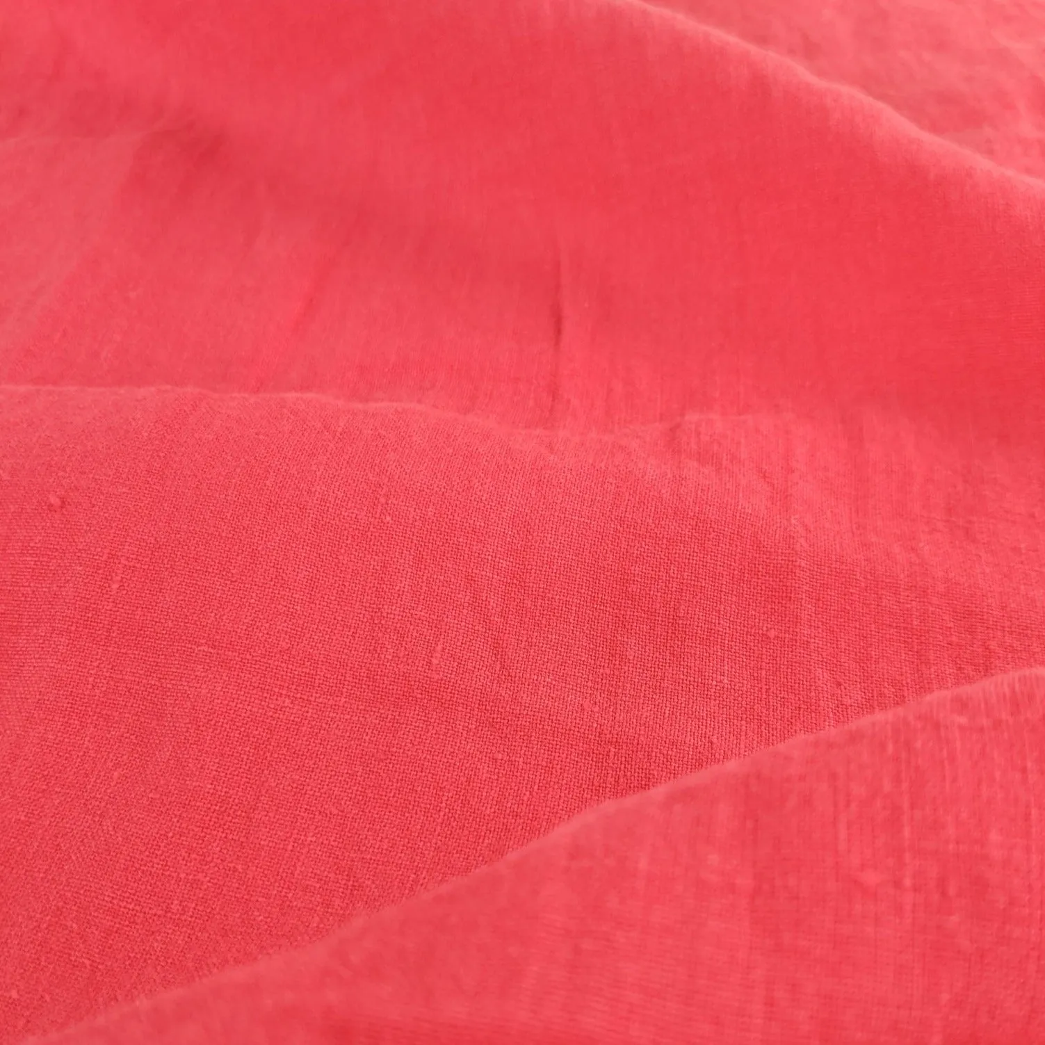 Lightweight Washed Linen - Strawberry Shortcake