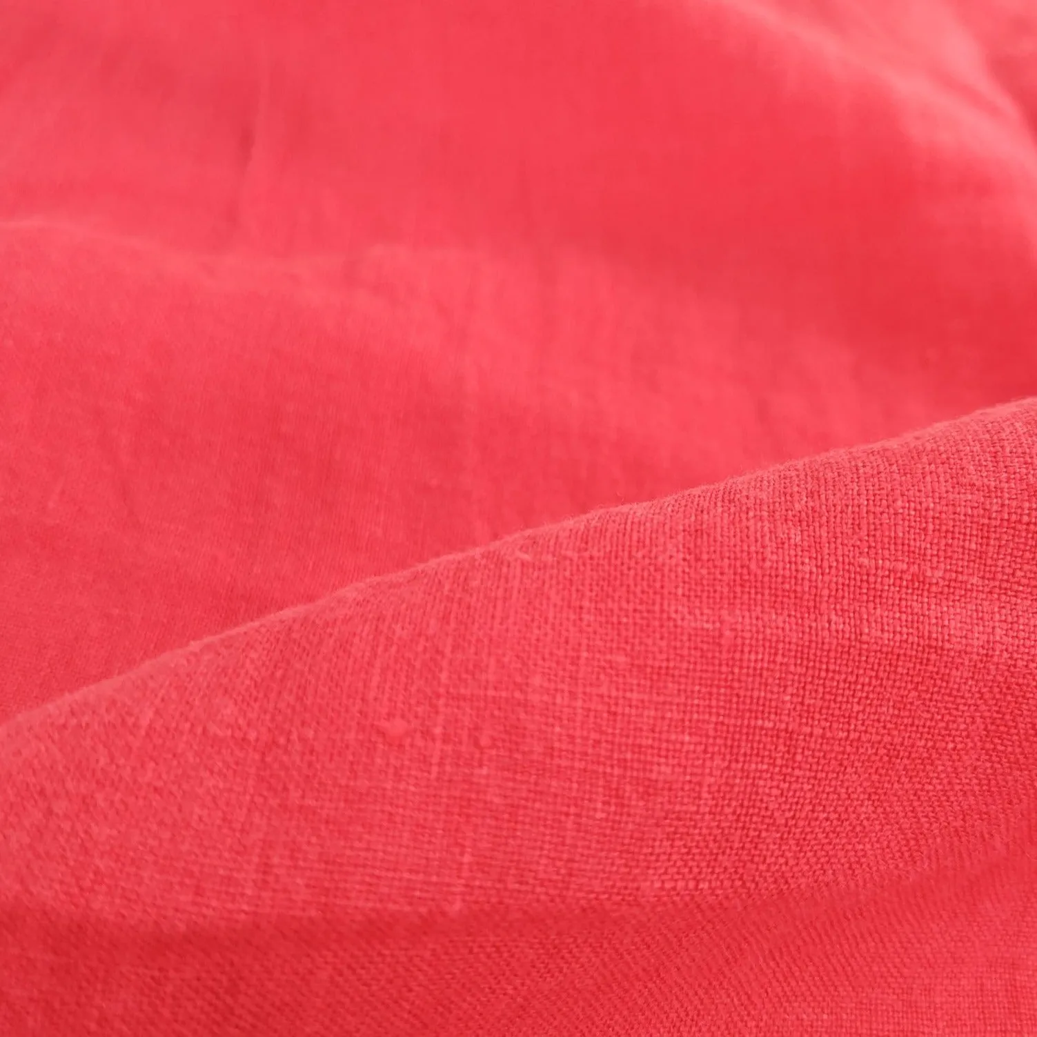 Lightweight Washed Linen - Strawberry Shortcake